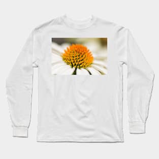 White Coneflower Macro Long Sleeve T-Shirt